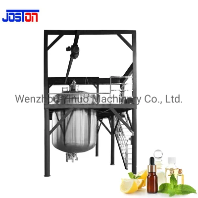Tanque de extracción de vapor a presión tipo cesta de destilación de aceite esencial de planta de tomillo Vetiver Joston