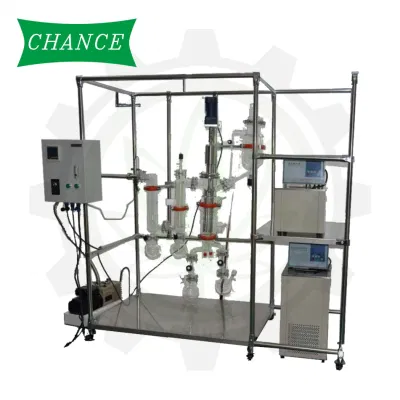 Evaporador de película industrial para sistema de destilación molecular de aceites esenciales